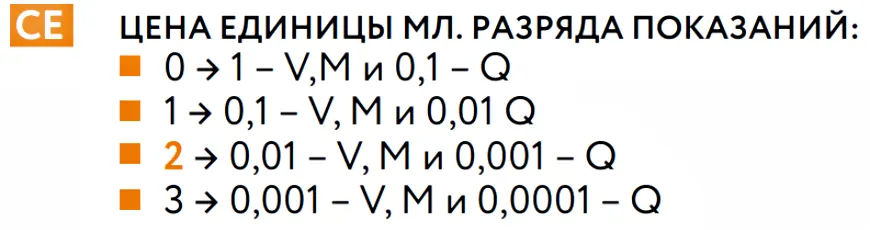 Настройка параметра СЕ в базе тепловычислителя ВКТ-7
