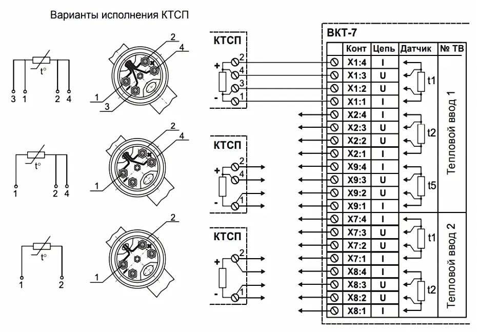 Вкт 7 схема подключения