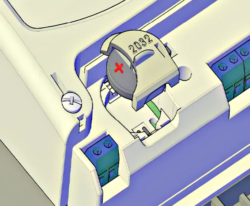 Схема замены дополнительного литиевого элемента питания в счетчике СЕ208 S7 Энергомера