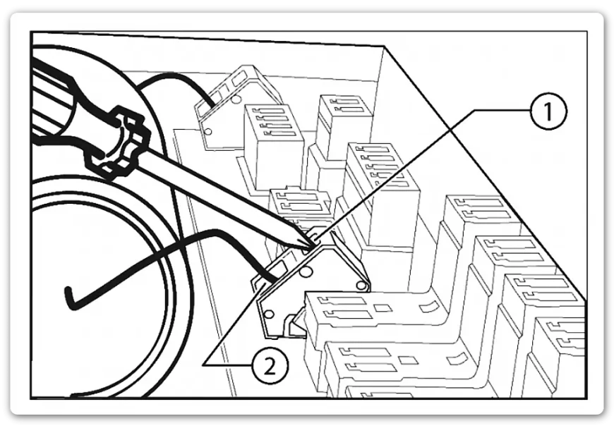 Операции при замене батареи корректора газа СПГ 742 Логика