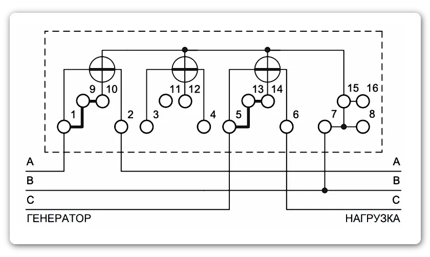 Схема двухэлементного подключения счетчика Меркурий 230 АМ